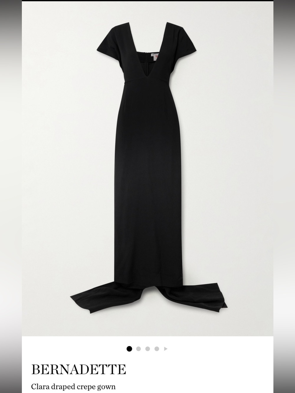 Bernadette Clara Draped Crepe Gown